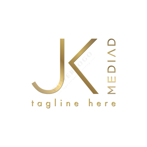JK gouden letters logo ontwerp