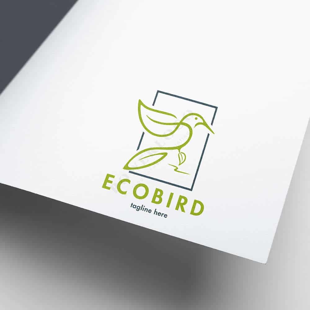 Eco bird logo design