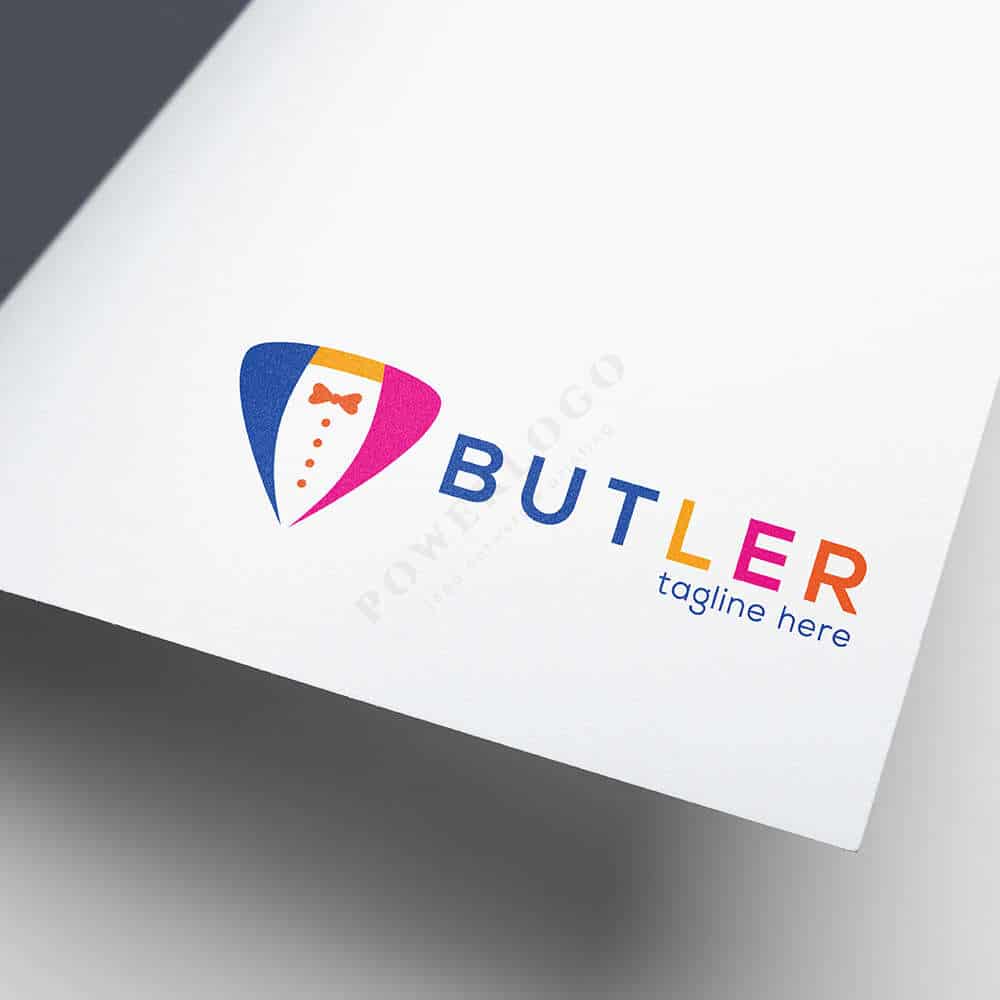 Logo voorbeelden Butler events feest kleurrijk logo design