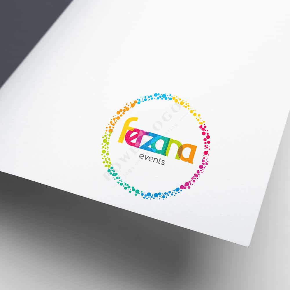 Logo voorbeelden Events feest kleurrijk logo design