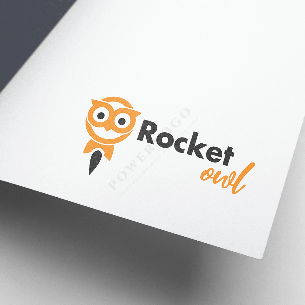 Logo voorbeelden owl - raket uil logo ontwerp