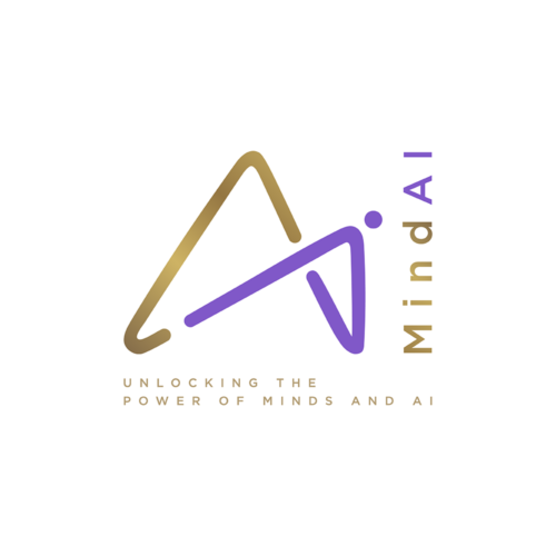 MindAI letter M A I logo ontwerp